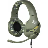 Konix Mythics - gaming headset Green Camo Nemesis - inklapbare microfoon - in-line afstandsbediening - superieur geluidskwaliteit (PS4/PS5)