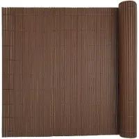 vidaXL Tuinhek, dubbelzijdig, bruin, 1,8x5 meter, PVC