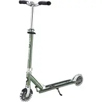 Globber Kinderstep - Flow - Groen/chrome - Lichtgevende wielen - Vouwbaar - Vanaf 5 jaar