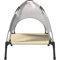 vidaXL Hondenbed 63 x 49,5 x 60 cm Staal Zilvergrijs
