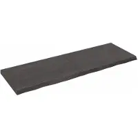 vidaXL Wastafelblad 180x60x(2-6) cm behandeld massief hout donkerbruin
