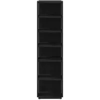 vidaXL Schoenenkast 25x27x102 cm bewerkt hout zwart eikenkleur