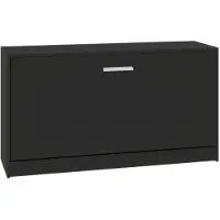vidaXL Schoenenbank Zwart 80x24x45 cm Bewerkt Hout