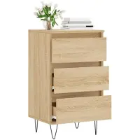 vidaXL Dressoir 40x35x70 cm bewerkt hout sonoma eikenkleurig