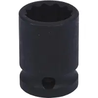 Ks Tools 1/2" doornut met 12 kanten, kort model