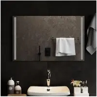 vidaXL LED-badspiegel, 80x50 cm
