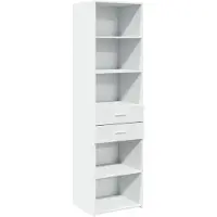 vidaXL Hoge kast 50x42,5x185 cm bewerkt hout wit