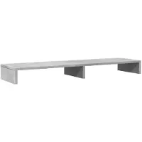 vidaXL Monitorstandaard 100x27x10 cm bewerkt hout betongrijs