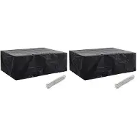 vidaXL Tuinmeubelhoezen 2 st 8 ogen 242x162x100 cm