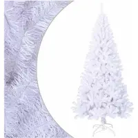 vidaXL Kunstkerstboom met dikke takken 210 cm PVC wit