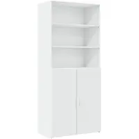 vidaXL Hoge kast 80x42,5x249 cm bewerkt hout wit
