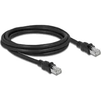 DeLOCK 80114 RJ45 Netwerkkabel, patchkabel CAT 6A F/UTP 2.00 m Zwart Afgeschermd 1 stuk(s)