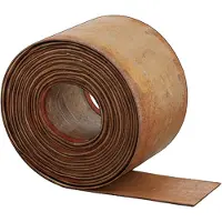 Relaxdays Graskant, 5 m x 15 cm, metaal, roestlook, rol, flexibele border voor bloembedden, afscheiding voor bloembedden en gazon, bruin