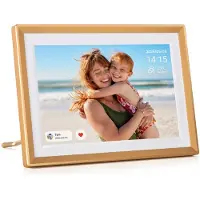 Arzopa D14 14-inch metalen digitaal fotolijstje met gratis cloudopslag, onbeperkte foto's en video's, app-deling, 1920 x 1200 FHD-touchscreen, elektronisch fotolijstje, cadeau voor familie