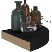 vidaXL Hoekschappen zwevend 4 st 25x25x3,8 cm MDF zwart