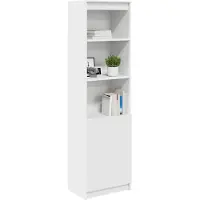 vidaXL Highboard 50x35x180 cm spaanplaat wit