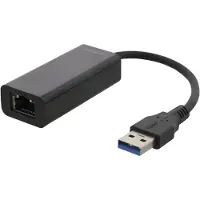 Deltaco USB3-GIGA5 USB 3.1 naar Gigabit Ethernet Adapter - RJ45 - Tot 1000 Mbit - Zwart