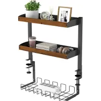 Merkloos Omgoods - Bureau Organizer met Klem, 2 Niveaus