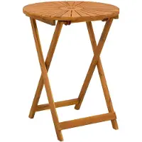 vidaXL Opklapbare tuintafel, naturel, Ø60 x 75 cm, massief acaciahout