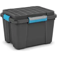 Kis Scuba Opbergbox M - 45l Zwart/blauwe