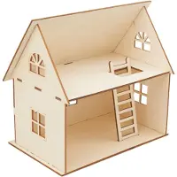 Creativ Company CC DIY Houten Poppenhuis 18x27x25 cm