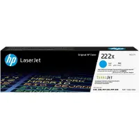 HP 222X originele LaserJet-tonercartridge, cyaan, met hoge capaciteit, 2500 pagina's, cyaan, 1 stuk