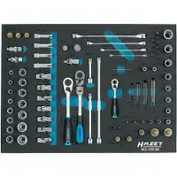 Hazet Dopsleutelset | 1/2 inch (12,5 mm) vierkant hol, 3/8 inch (10 mm) vierkant hol, 1/4 inch (6,3 mm) vierkant hol, 1/4 inch (6,3 mm) zeskant massief | Buiten-TORX-profiel | 90-delig