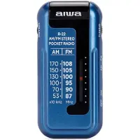 Aiwa R-22BL, Persoonlijk apparaat, Analoog, AM, FM, Analoog, 3,5 mm, Blauw