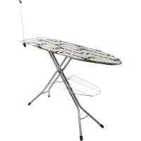 MSV Strijkplank voor Stoomgenerator - 8 Hoogtestanden 76-97cm - Kabelhouder en Wasgoedrek - Antislip Voetjes - 150x38x97cm - Staal