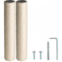 Merkloos Vervangingsset voor krabpalen, natuurlijke sisal, 34 cm, set van 2