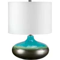Elstead Lighting LED Tafellamp Laguna | 1X E27 Max 60W | Turquoise and Graphite Glaze