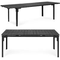 Multigarden SAE-180 Uitschuifbare tuintafel, 180 - 240 cm, staal, HDPE, grijs