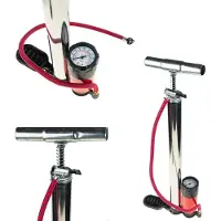 Martom TG63646: Staande pomp met manometer, voetbediend, voor auto's, metalen