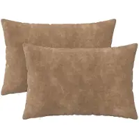 vidaXL Kussensloop 2 st HEERLEN Taupe 30 x 50 cm Microfiber Fleece
