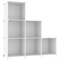 Merkloos Omgoods- Kubusopbergorganizer 6 kubussen - Opbergkast - Opbergkist - Multifunctioneel - Stevig - 30x30x30 cm