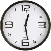 Martom Wandklok met goed leesbare wijzerplaat, stijlvol design, dikke wijzers, geschikt voor woonkamer en keuken. (Merk: Aa R6)