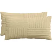vidaXL Kussensloop 2 st ALMELO Grijs Groen 40 x 70 cm corduroy