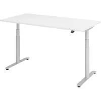 Hammerbacher Bureau XDLR elektrisch in hoogte verstelbaar 160 x 80 Wit - Zilver