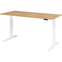 Hammerbacher VXMKA Elektrisch hoogteverstelbaar Zit-sta-bureau Eiken C-Voet 1,800 (B) x 800 (D) x 1,200 (H) mm Spaanplaat, Staal