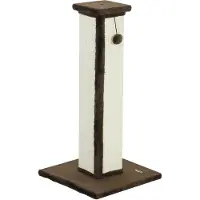 PawHut Cat Scratching Post-Spanplatte, Sisal-41 x 41 x 81 cm-Braun