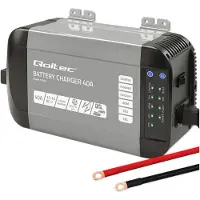 Qoltec intelligente, professionele monolithische lader voor LiFePO4, AGM, GEL en SLA-batterijen | 40 A | 12 V