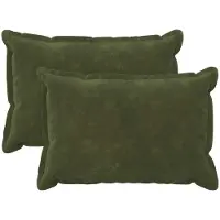 vidaXL Kussensloop 2 st HOUTEN Groen 50 x 70 cm Microfiber Fleece