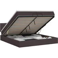 vidaXL Ottoman bed met matras, donkerbruin, 200 x 200 cm, gestoffeerd