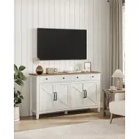 Vasagle keukenkast, dressoir met lades, opbergkast met deuren, verstelbare planken, landelijke stijl, geschikt voor woonkamer, keuken en eetkamer