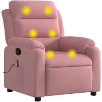 Syfax Massagestoel verstelbaar fluweel roze