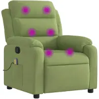 Syfax Massagestoel, lichtgroen, fluweel
