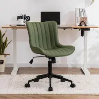 Merkloos Ergonomische bureaustoel van Polyurethanleer, geschikt tot 150 kg