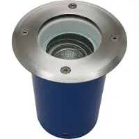Heitronic Hoogspanningsgrondspot inbouwlamp, zwenkbaar 25°, dimbaar, alu / grijs / zink, Roestvrij staal, Modern