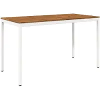 Syfax Buitenmeubel-tafel NAARDEN, natuurlijk en wit, 180 x 88,5 x 105 cm