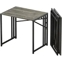 Merkloos Omgoods - 47 Inch Vouwbare Bureau - Geen Montage Vereist - Zwart Eiken